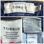 Torrid  Jeans Straight Leg Distressed Mid Rise Medium Blue Wash Women’s Size 18 Photo 4