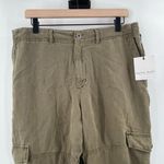 Bella Dahl Sienna Pants Size 31 NWT Rolled Cargo Linen Blend Jogger Green Casual Photo 9