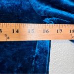 Ryegrass Teal Blue Crushed Velvet Long Sleeve Blouse Womens M Fall Preppy Shirt Size M Photo 4