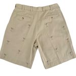Vintage Berle High Waist Khaki Shorts With Martinis Embroidered All Over Size 36 Tan Photo 2