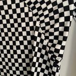 Storia White And Black Checkered Long Sleeve Photo 2