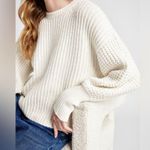 Splendid  white cashblend Ribbed Sweater Photo 2