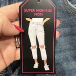 No Boundaries  Jr Size 21 Jeans Super High Rise Mom Destructed Relaxed Dark Wash Photo 4