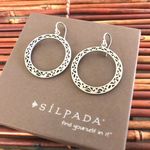 Silpada  Sterling Silver Filigree Hoop Earrings Photo 0