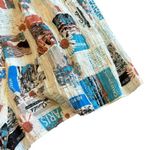 Urban Outfitters Travel Print Shorts Romper Open Tie Back Flowy Size Small Women Photo 4