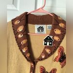 New Storybook Knits Women Sweater sz S button up Butterfly Embellished Cardigan Photo 7