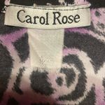 Carol Rose  black and purple rose design blouse size M Photo 1