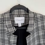 Carolina belle Classic  Black & White Plaid Open Front L Jacket Size L Photo 1