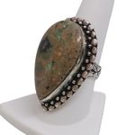 Rainforest Jasper 925 Overlay Ring Sz 8.5 Photo 2