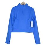 Yogalicious Womens L Lux Crosstrain Half Zip Jacket in Marina Blue NEW Photo 1