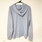 PINK - Victoria's Secret Victoria Secret PINK Medium Blue Hi Low Mesh Pullover Tunic Hoodie Oversized Photo 3