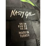 Nasty Gal Satin Printed Cinched Waist Multicolor Long Sleeve Blazer Jacket 20 Photo 4