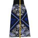Apt. 9  Blue Floral Geometric Maxi Skirt with Ruched Waistband – Boho Chic Photo 9