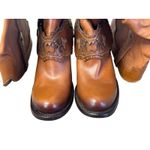 CUADRA Cowgirl Mexican Western Leather Cowhide Boots CU202 Honey Stud Harness 7 Brown Photo 5