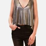 One Teaspoon Metallic V Neck Top Photo 0