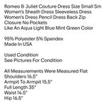 Romeo + Juliet Couture  Dress Size Small Sm Women's Sheath Dress Sleeveless Dress Women's Dress Photo 1