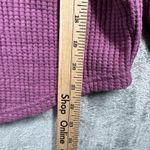 Gap  Shirt Waffle Knit Long Sleeve Top Small Crop Thermal Casual Everyday Purple Photo 5