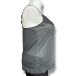 American Eagle  Womens Camisole Tank Top Lace Sheer Bodice Pleated Hem Gray XL Photo 1