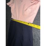 Soiéblu SZ S Two Tone Colorblock Jumpsuit Cold Shoulder Ruffle Sleeve Pink Navy Photo 3