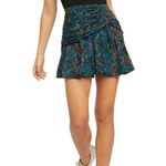 Free People Women's Saturday Sun Ruched Mini Skirt Dark Green Photo 1