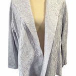 Eileen Fisher  Women Lilac 100% Silk Textured Crinkled Jacket Top Sz L Lagenlook Photo 0