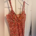 Garnet Hill  Women's One Piece Swimsuit Sunset Ikat Ruched Overlay Suit Size 8 Photo 2