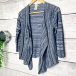 Faded Glory  Blue & White Boho Lightweight Open Front Cardigan Size Small Photo 2