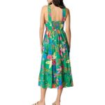 J Crew Factory Tall Printed Tiered Halter Midi Dress Bright Clover Multi 12 NWT Green Photo 3