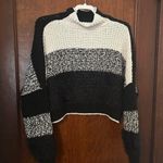 Free People Sunbrite Color Block Mock Neck Chunky Sweater Size S Photo 3