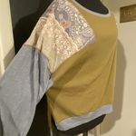 Free People π We the Free Patchwork Shoulder Ribbed Long Sleeve Tee Shirt Photo 2