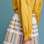 Anthropologie Multicolor Patterned Skirt Akemi + Kin Beaded Natural Embroidered Photo 0