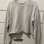 Soul Cycle Raw Hem Crop Crewneck Photo 0