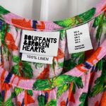 Bouffants And Broken Hearts Tank Top Linen Pink Tropical Flamingo Print Large Photo 3