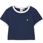 Uniqlo GU Haribo Graphic Ringer Crop T-Shirt Baby Tee NWT Medium Photo 1