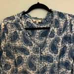 Kori  Boutique Dress. Size L. Fun blue and white paisley pattern. Photo 1