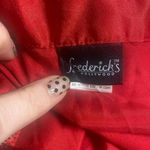 Frederick's of Hollywood  Satin Pajama Set Large Long Sleeve & Pants Red Photo 1