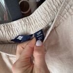 Lands' End Lands’ End Linen cargo pants beige sand petite short putty drawstring straight Photo 3