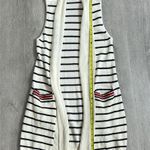 Talbots • nautical stripe sleeveless duster sweater vest with pockets Photo 6
