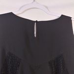 Katherine Barclay Sleeveless Black Net Shift Dress LBD Size 2 Photo 7