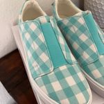 Isaac Mizrahi Live! Turquoise Checker Sneakers Photo 1