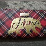 Simply Southern red plaid mama bear wallet Photo 0