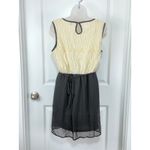 Charming Charlie  Black Cream Textured Sheath Dress Size L Photo 1