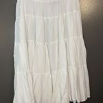 Sag Harbor  Skirt Womens Large White Tiered Boho Maxi Flowy 100% Rayon Summer Photo 0