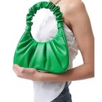 JW Pei  Gabbi Ruched Vegan Leather Shoulder Bag Purse Grass Green Photo 1