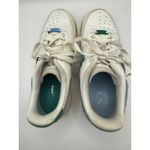 Nike  Shoes Women 8.5 Sail Mystic Green Leather Air Force‎ 1 Vandalized Sneakers Photo 8