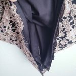 Jessica Howard  Black and Gold Glitter Lace V-neck Steath Cocktail Dress Photo 6