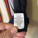 Trina Turk Trina Turk Off the Shoulder Silk Dress Mulitcolors with Navy & Cream Size XS Photo 6