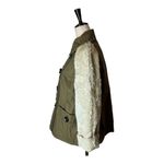 Anthropologie  Hei Hei Olive‎ Green Shimmer Sequin Sleeve Anorak Jacket Coat XS Photo 7