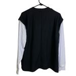 Azul by Moussy Long Sleeve Shirt Black Waffle White Layered Womens Size Medium Photo 1