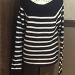Old Navy  White and Black Striped Sweater Large Photo 1